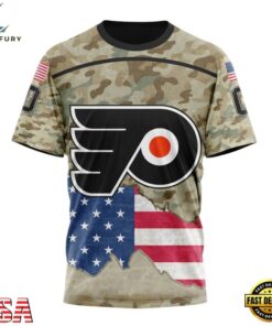 NHL Philadelphia Flyers Specialized Kits For United State With Camo Color Hoodie, T Shirt , NHL Hockey 3D Shirt Nhl Philadelphia Flyers Specialized Kits For United State With Camo Color Hoodie T Shirt 4