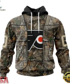 NHL Philadelphia Flyers Specialized Unisex Vest Kits With Realtree Camo Hoodie, T Shirt, NHL Hockey 3D Shirt Nhl Philadelphia Flyers Specialized Unisex Vest Kits With Realtree Camo Hoodie T Shirt 1