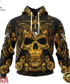 NHL Pittsburgh Penguins Special Design Halloween With Skull Art Hoodie, T Shirt , NHL Hockey 3D Shirt Nhl Pittsburgh Penguins Special Design Halloween With Skull Art Hoodie T Shirt 1