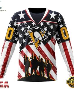 NHL Pittsburgh Penguins Specialized Kits For Honor USS Military Hoodie, T Shirt , NHL Hockey 3D Shirt Nhl Pittsburgh Penguins Specialized Kits For Honor Uss Military Hoodie T Shirt 3