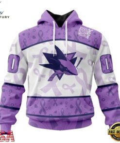 NHL San Jose Sharks Special Lavender Fight Cancer Hoodie, T Shirt , NHL Hockey 3D Shirt Nhl San Jose Sharks Special Lavender Fight Cancer Hoodie T Shirt 1