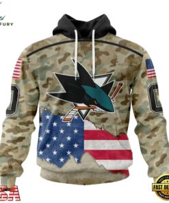 NHL San Jose Sharks Specialized Kits For United State With Camo Color Hoodie, T Shirt , NHL Hockey 3D Shirt Nhl San Jose Sharks Specialized Kits For United State With Camo Color Hoodie T Shirt 1
