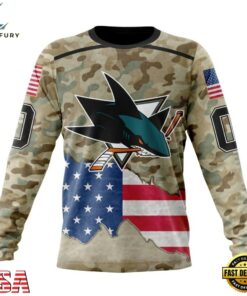 NHL San Jose Sharks Specialized Kits For United State With Camo Color Hoodie, T Shirt , NHL Hockey 3D Shirt Nhl San Jose Sharks Specialized Kits For United State With Camo Color Hoodie T Shirt 3