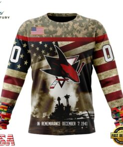 NHL San Jose Sharks Specialized Unisex Kits Remember Pearl Harbor Hoodie, T Shirt , NHL Hockey 3D Shirt Nhl San Jose Sharks Specialized Unisex Kits Remember Pearl Harbor Hoodie T Shirt 3