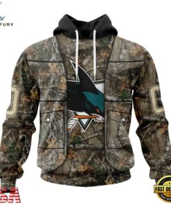 NHL San Jose Sharks Specialized Unisex Vest Kits With Realtree Camo Hoodie, T Shirt, NHL Hockey 3D Shirt Nhl San Jose Sharks Specialized Unisex Vest Kits With Realtree Camo Hoodie T Shirt 1