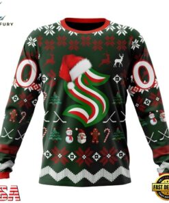 NHL Seattle Kraken Hockey Christmas Is Coming 2026 Hoodie, T Shirt , NHL Hockey 3D Shirt Nhl Seattle Kraken Hockey Christmas IS Coming 2026 Hoodie T Shirt 3
