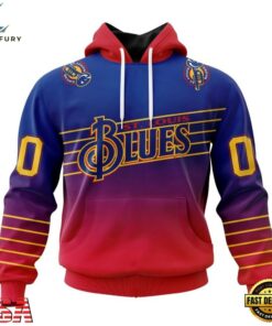 NHL St. Louis Blues Special Retro Gradient Design Hoodie, T Shirt, NHL Hockey 3D Shirt Nhl ST Louis Blues Special Retro Gradient Design Hoodie T Shirt 1
