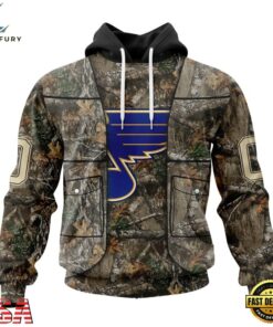 NHL St. Louis Blues Specialized Unisex Vest Kits With Realtree Camo Hoodie, T Shirt, NHL Hockey 3D Shirt Nhl ST Louis Blues Specialized Unisex Vest Kits With Realtree Camo Hoodie T Shirt 1