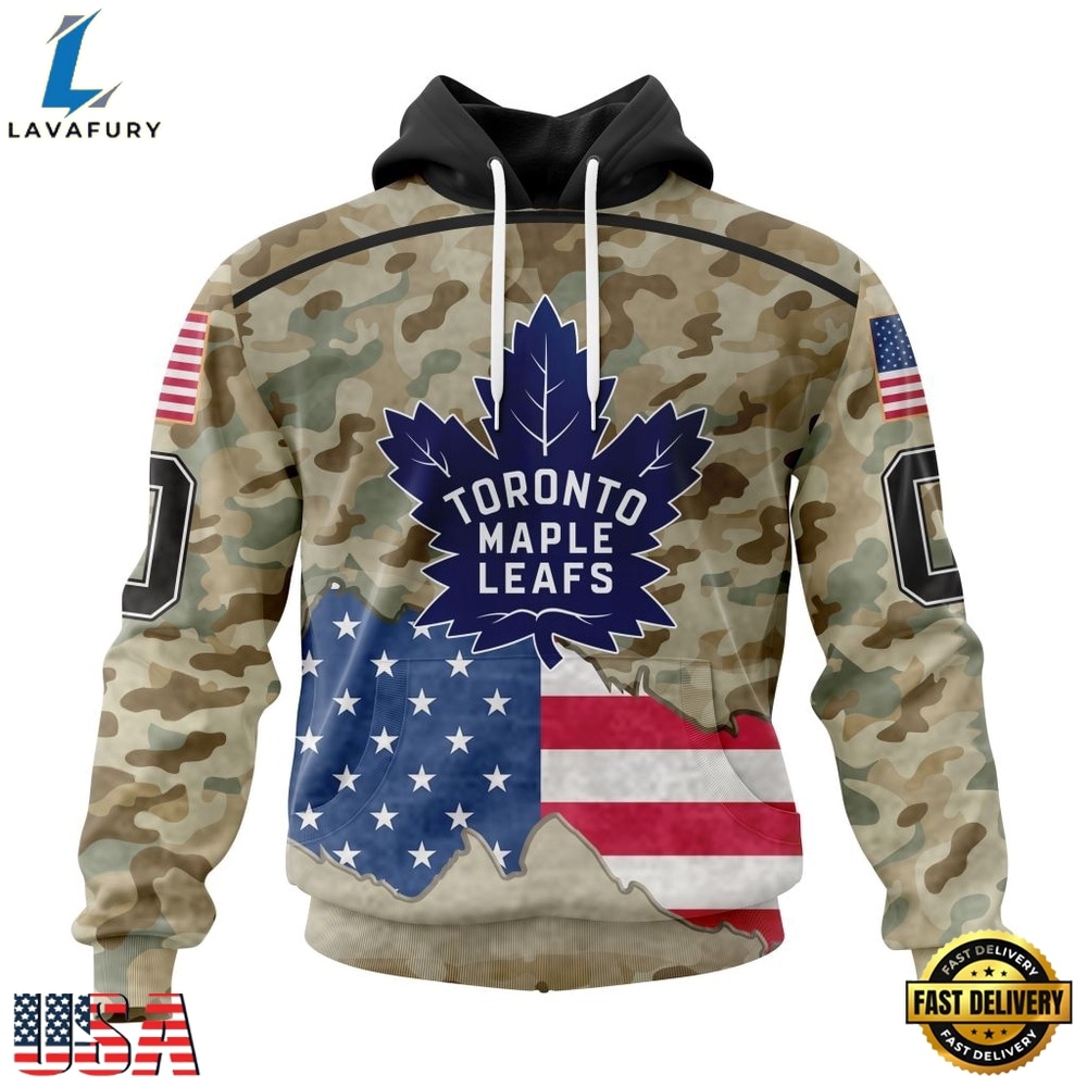 NHL Toronto Maple Leafs Specialized Kits For United State With Camo Color Hoodie, T Shirt , NHL Hockey 3D Shirt Nhl Toronto Maple Leafs Specialized Kits For United State With Camo Color Hoodie T Shirt 1