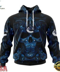 NHL Vancouver Canucks Special Design Halloween With Skull Art Hoodie, T Shirt , NHL Hockey 3D Shirt Nhl Vancouver Canucks Special Design Halloween With Skull Art Hoodie T Shirt 1
