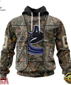NHL Vancouver Canucks Specialized Unisex Vest Kits With Realtree Camo Hoodie, T Shirt, NHL Hockey 3D Shirt Nhl Vancouver Canucks Specialized Unisex Vest Kits With Realtree Camo Hoodie T Shirt 1