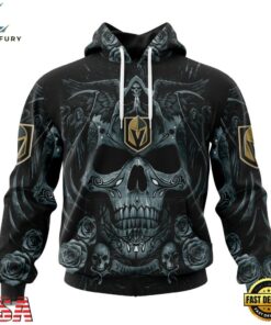 NHL Vegas Golden Knights Special Design Halloween With Skull Art Hoodie, T Shirt , NHL Hockey 3D Shirt Nhl Vegas Golden Knights Special Design Halloween With Skull Art Hoodie T Shirt 1