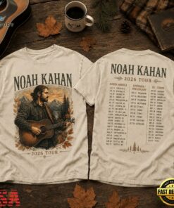 Noah Kahan 2026 Tour Vintage Forest Graphic Tee 3D Shirt , Music Fans Shirt Noah Kahan 2026 Tour Vintage Forest Graphic Tee 3D Shirt