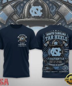 North Carolina Tar Heels 2026 NCAA Firefighter Built for the Fire 3D Shirt , NCAA 3D Graphic Tee North Carolina Tar Heels 2026 Ncaa Firefighter Built For The Fire 3D Shirt