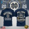 Notre Dame Fighting Irish NCAA Road to Glory 2026 Football Champions 3D Shirt , NCAA 3D Graphic Tee Notre Dame Fighting Irish Ncaa Road TO Glory 2026 Football Champions 3D Shirt