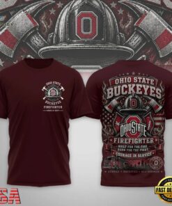 Ohio State Buckeyes 2026 NCAA Firefighter Built for the Fire 3D Shirt , NCAA 3D Graphic Tee Ohio State Buckeyes 2026 Ncaa Firefighter Built For The Fire 3D Shirt