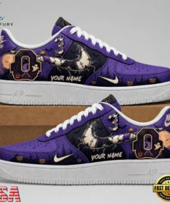 Ohio State Buckeyes 2026 NCAA Haunted Moon Halloween Custom Air Force 1 Shoes Sneakers , NCAA New Design Shoes Ohio State Buckeyes 2026 Ncaa Haunted Moon Halloween Custom Air Force 1 Shoes Sneakers