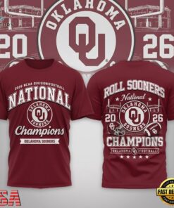 Oklahoma Sooners NCAA Road to Glory 2026 Football Champions 3D Shirt , NCAA 3D Graphic Tee Oklahoma Sooners Ncaa Road TO Glory 2026 Football Champions 3D Shirt