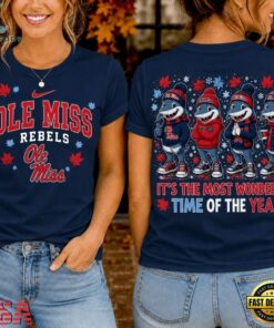 Ole Miss Rebels 2026 NCAA Autumn Festive Cheer T Shirt , NCAA 3D Graphic Tee Ole Miss Rebels 2026 Ncaa Autumn Festive Cheer T Shirt