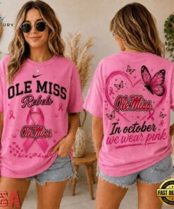 Ole Miss Rebels 2026 NCAA Pink October Breast Cancer Awareness Fan Pride Unisex T Shirt , NCAA 3D Graphic Tee Ole Miss Rebels 2026 Ncaa Pink October Breast Cancer Awareness Fan Pride Unisex T Shirt