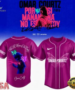 Omar Courtz Por Si Manana No Estoy Tour Signature Pink Design Baseball Jersey, Music Artist Baseball Jersey Omar Courtz Por SI Manana NO Estoy Tour Signature Pink Design Baseball Jersey