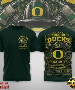 Oregon Ducks 2026 NCAA Firefighter Built for the Fire 3D Shirt , NCAA 3D Graphic Tee Oregon Ducks 2026 Ncaa Firefighter Built For The Fire 3D Shirt