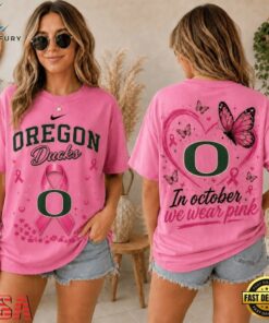 Oregon Ducks 2026 NCAA Pink October Breast Cancer Awareness Fan Pride Unisex T Shirt , NCAA 3D Graphic Tee Oregon Ducks 2026 Ncaa Pink October Breast Cancer Awareness Fan Pride Unisex T Shirt