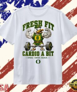 Oregon Ducks fresh fit cardio a bit speed sweat quack T Shirt , Trendy 2D Print Shirt Oregon Ducks Fresh Fit Cardio A Bit Speed Sweat Quack T Shirt