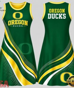 Oregon Ducks NCAA Team Pride Women's Sleeveless Dress, NCAA Women Summer Dress Oregon Ducks Ncaa Team Pride Women S Sleeveless Dress