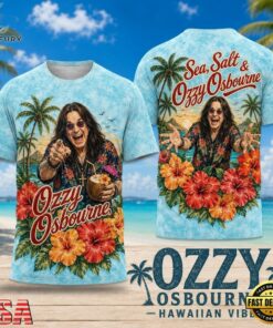 Ozzy Osbourne Sea Salt Tropical Hibiscus 2026 3D Shirt , Trending Music 3D Tee Ozzy Osbourne Sea Salt Tropical Hibiscus 2026 3D Shirt
