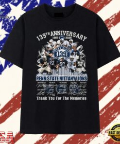 Penn State Nittany Lions 139th Anniversary 1887 2026 Legends Signatures T Shirt, Trendy 2D Print Shirt Penn State Nittany Lions 139th Anniversary 1887 2026 Legends Signatures T Shirt