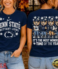 Penn State Nittany Lions 2026 NCAA Autumn Festive Cheer T Shirt , NCAA 3D Graphic Tee Penn State Nittany Lions 2026 Ncaa Autumn Festive Cheer T Shirt