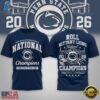 Penn State Nittany Lions NCAA Road to Glory 2026 Football Champions 3D Shirt , NCAA 3D Graphic Tee Penn State Nittany Lions Ncaa Road TO Glory 2026 Football Champions 3D Shirt