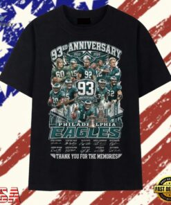 Philadelphia Eagles 93rd Anniversary 1933 2026 Thank You For The Memories T Shirt, Trendy 2D Print Shirt Philadelphia Eagles 93rd Anniversary 1933 2026 Thank You For The Memories T Shirt
