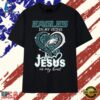 Philadelphia Eagles In My Veins Jesus In My Heart Football Fan T Shirt, Trendy 2D Print Shirt Philadelphia Eagles IN MY Veins Jesus IN MY Heart Football Fan T Shirt