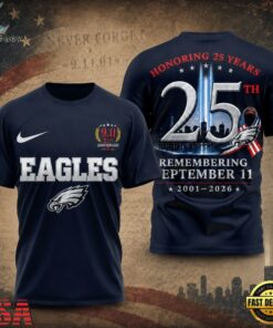 Philadelphia Eagles NFL Honoring 25 Years Remembering September 11 T Shirt, Sports Fans 3D Shirt Philadelphia Eagles Nfl Honoring 25 Years Remembering September 11 T Shirt