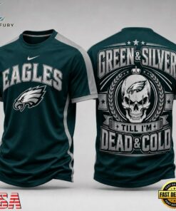 Philadelphia Eagles NFL Till I’m Dead Forever Skull Fan Pride 3D Shirt, Sports Fans 3D Shirt Philadelphia Eagles Nfl Till I M Dead Forever Skull Fan Pride 3D Shirt
