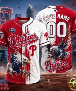 Philadelphia Phillies 2026 MLB Eagle America Personalized Baseball Jersey , MLB Team Baseball Jersey Philadelphia Phillies 2026 Mlb Eagle America Personalized Baseball Jersey