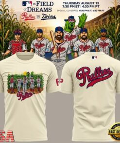Philadelphia Phillies MLB at Field of Dreams 2026 3D Shirt , Music Design T Shirt Philadelphia Phillies Mlb AT Field OF Dreams 2026 3D Shirt