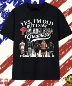 Philadelphia Sports Greatness Legends Signatures Vintage Graphic T Shirt , Trendy 2D Print Shirt Philadelphia Sports Greatness Legends Signatures Vintage Graphic T Shirt