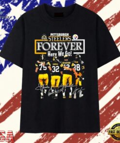 Pittsburgh Steelers Legends Forever Here We Go Signatures T Shirt , Trendy 2D Print Shirt Pittsburgh Steelers Legends Forever Here WE GO Signatures T Shirt