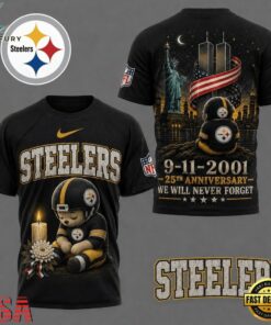 Pittsburgh Steelers NFL 9 11 25th Anniversary Never Forget Memorial 3D T Shirt, Sports Fans 3D Shirt Pittsburgh Steelers Nfl 9 11 25th Anniversary Never Forget Memorial 3D T Shirt