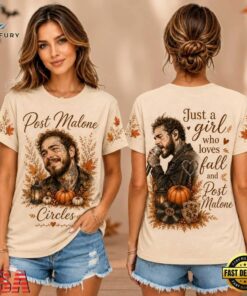 Post Malone Pumpkin Fall Portrait Autumn Unisex 3D Shirt , Music Design T Shirt Post Malone Pumpkin Fall Portrait Autumn Unisex 3D Shirt