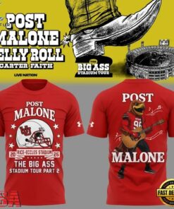 Post Malone x Utah Utes Mascot Football THE BIG ASS Stadium Tour Part 2 T Shirt , Music Fans Shirt Post Malone X Utah Utes Mascot Football The Big Ass Stadium Tour Part 2 T Shirt
