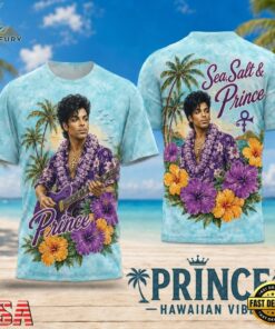 Prince Hawaiian Lei Purple Guitar 2026 3D Shirt , Trending Music 3D Tee Prince Hawaiian Lei Purple Guitar 2026 3D Shirt