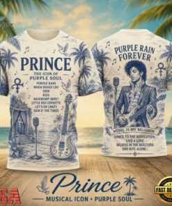 Prince Purple Rain Forever Vintage Photo 3D Shirt , Trending Music 3D Tee Prince Purple Rain Forever Vintage Photo 3D Shirt