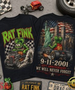 Rat Fink 911 Memorial 25th Anniversary 3D Shirt , Trending Music 3D Tee Rat Fink 911 Memorial 25th Anniversary 3D Shirt