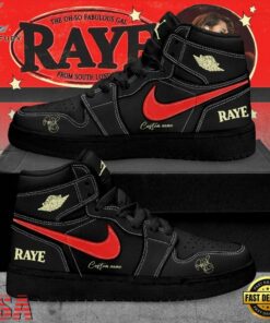 RAYE This Tour May Contain New Music Tour 2026 Custom Black Air Jordan 1 Shoes , Music Shoes Raye This Tour May Contain New Music Tour 2026 Custom Black Air Jordan 1 Shoes