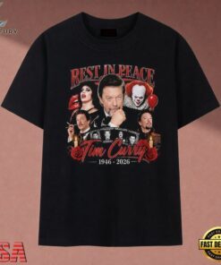 Rest In Peace Tim Curry 1946 2026 Movie Roles Graphic T Shirt, Music 2D Graphic Tee Rest IN Peace Tim Curry 1946 2026 Movie Roles Graphic T Shirt