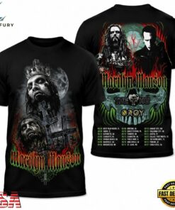 Rob Zombie Marilyn Manson Concert 2026 T Shirt, Trending Music 3D Tee Rob Zombie Marilyn Manson Concert 2026 T Shirt